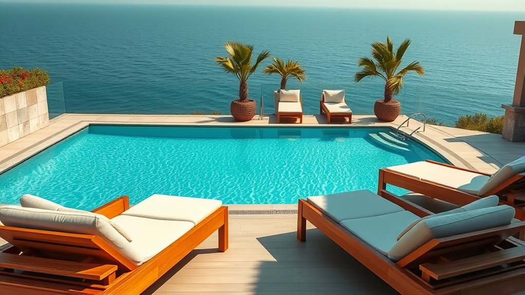 strategic poolside seating placement