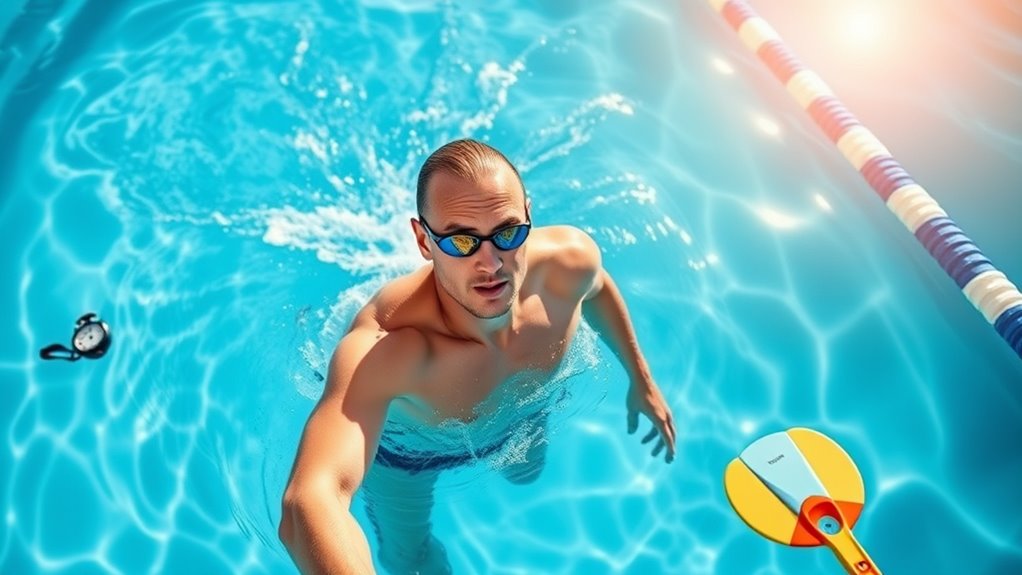 swim laps intervals recovery