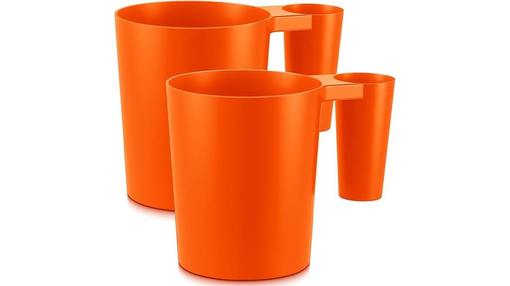 two orange scoop packs