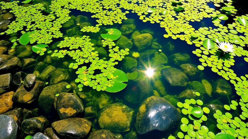 use aquatic plants to control