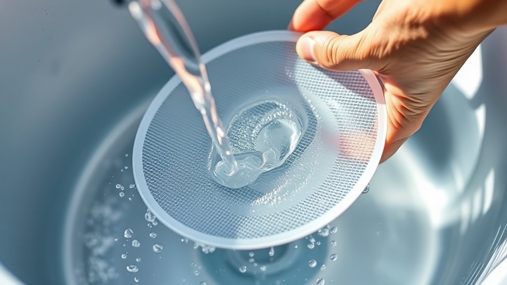 use gentle water flow