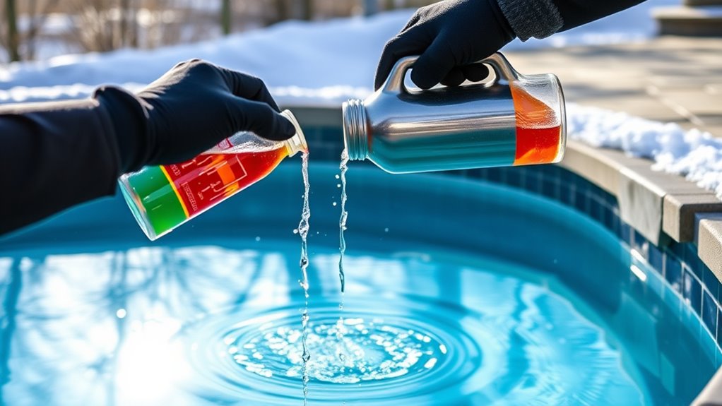 use winterizing chemicals properly