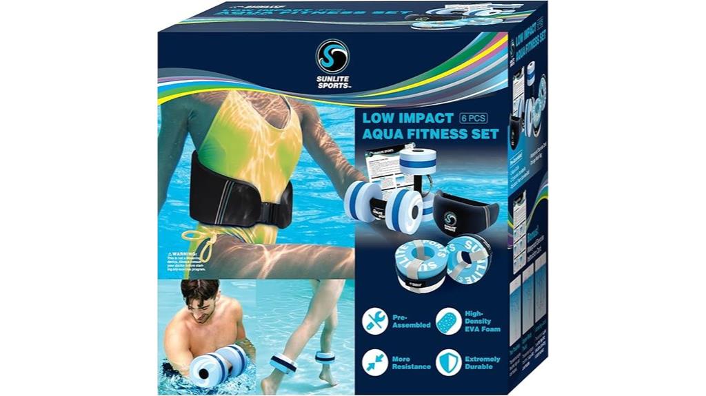 water exercise equipment set