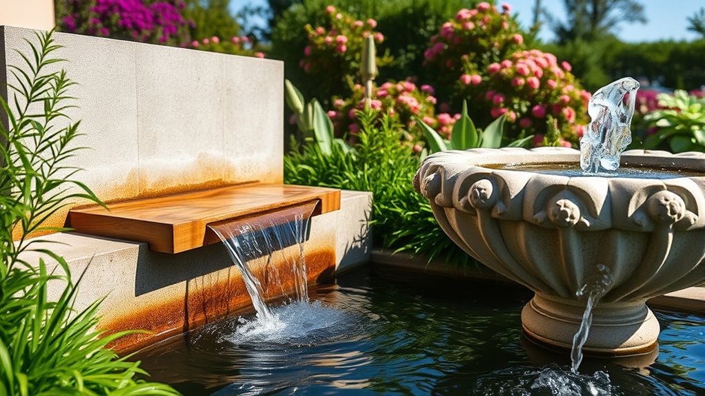 water features enhance peaceful landscapes