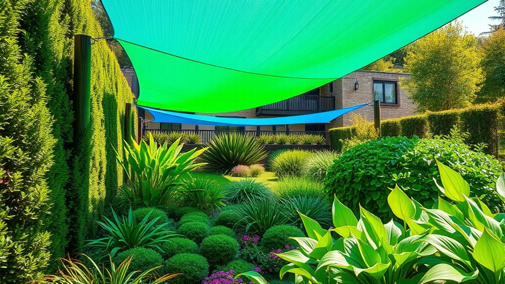windbreaks protect garden plants