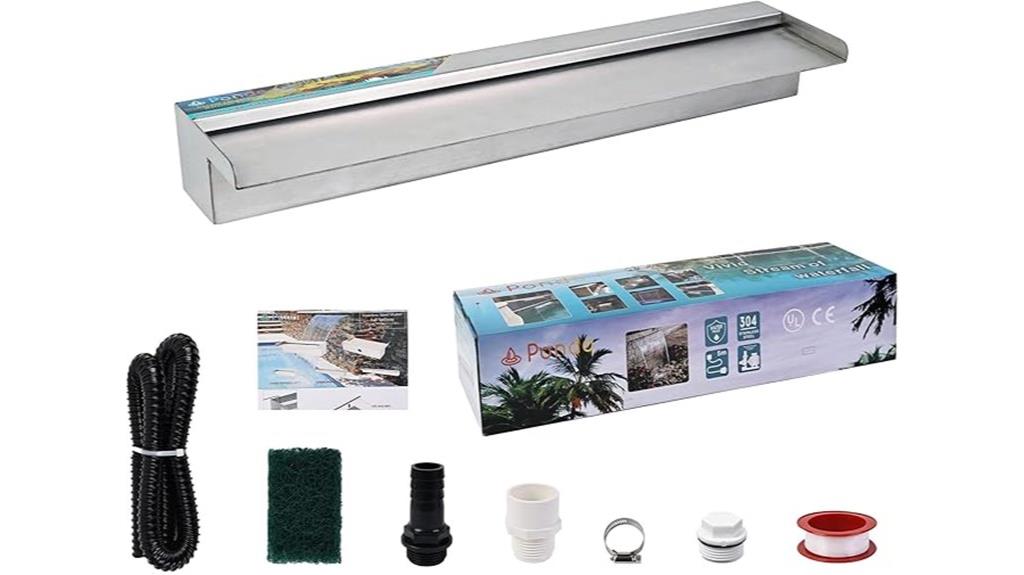 24 inch stainless pool fountain