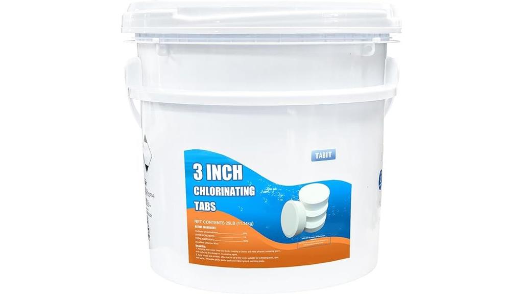 25 lb pool chlorine tablets