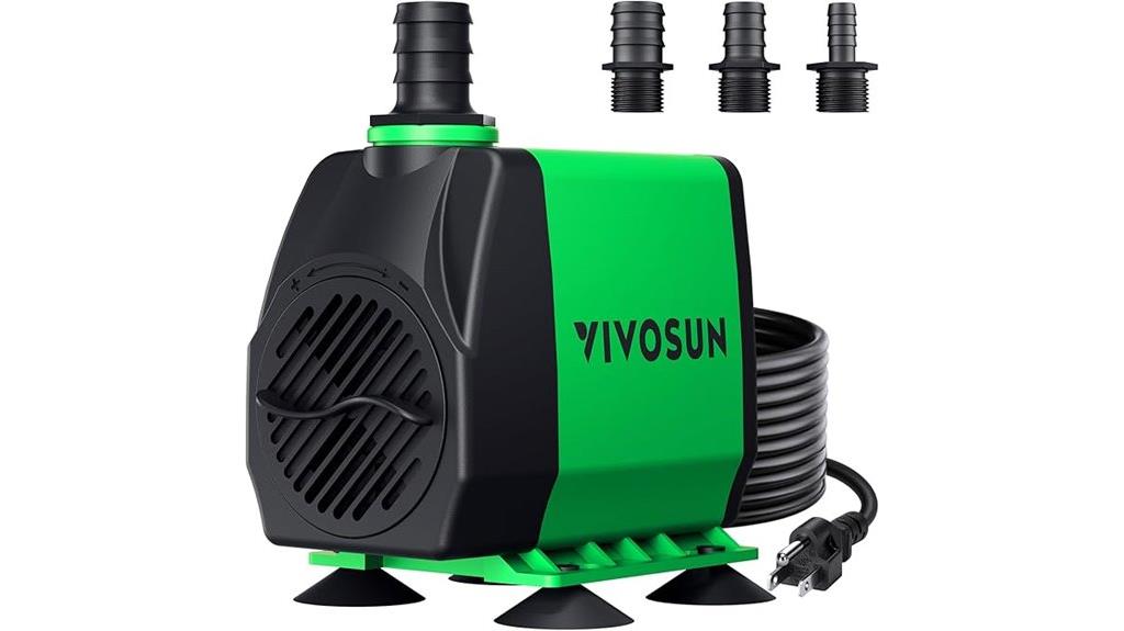 800gph fish pond pump