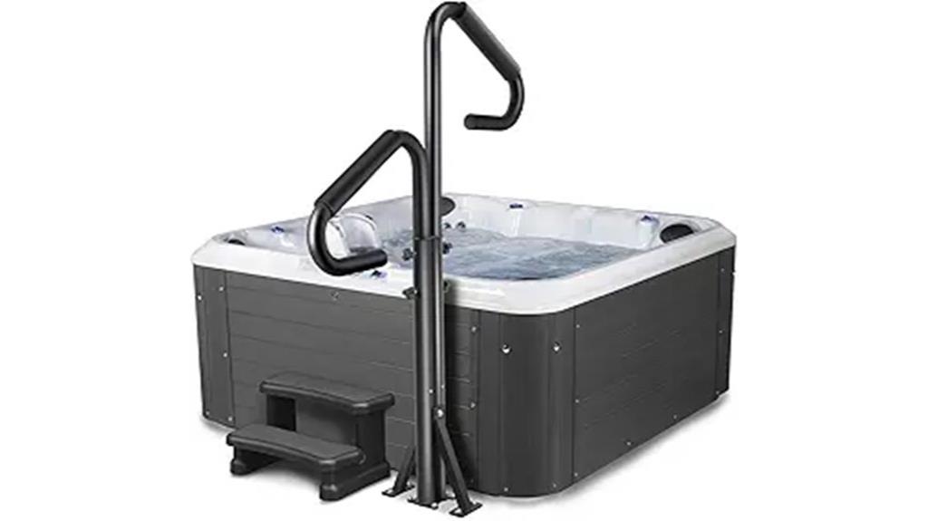 adjustable hot tub handrails