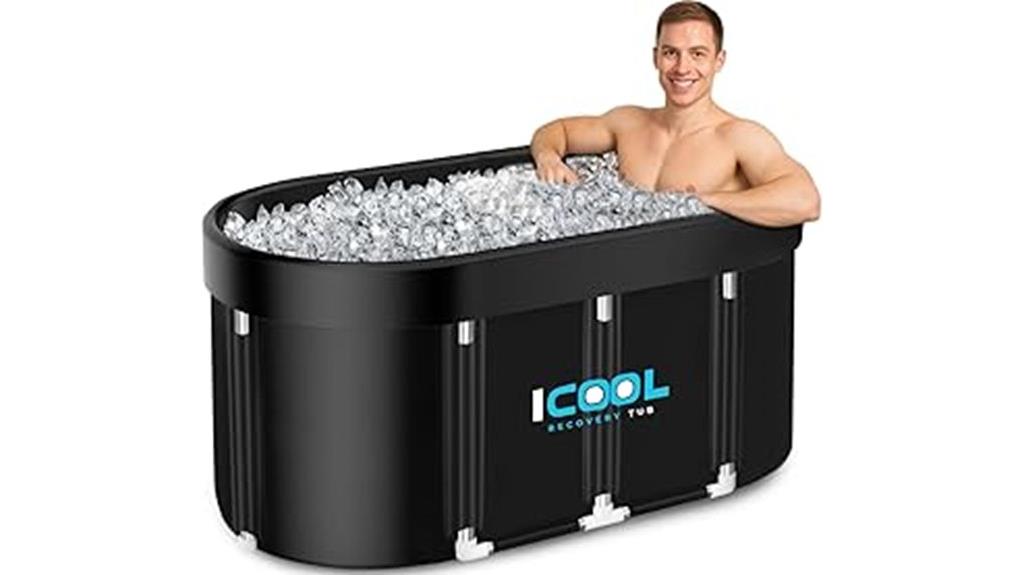 athlete cold ice bath