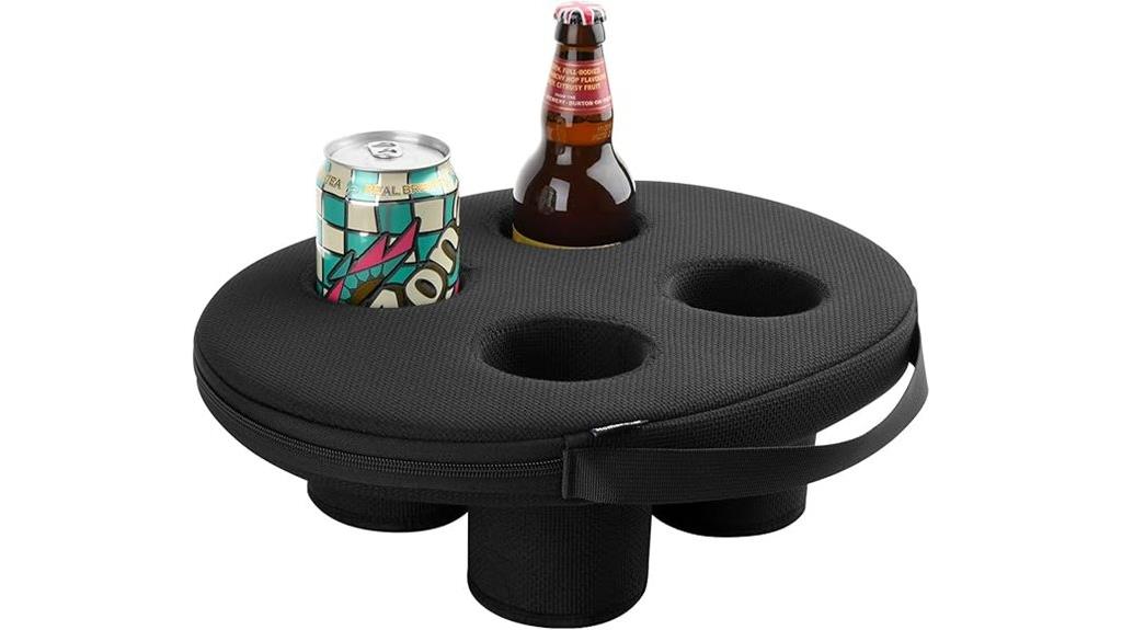 black neoprene cup holder