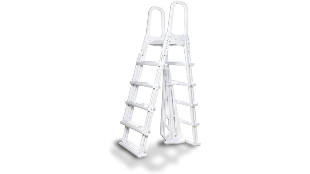blue a frame pool ladder