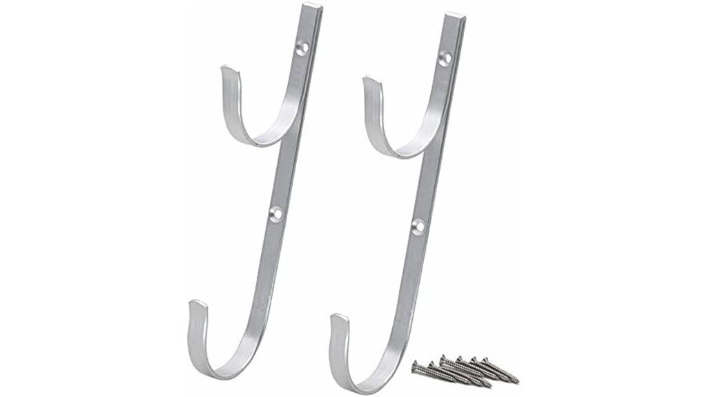 blue aluminum pool pole holder