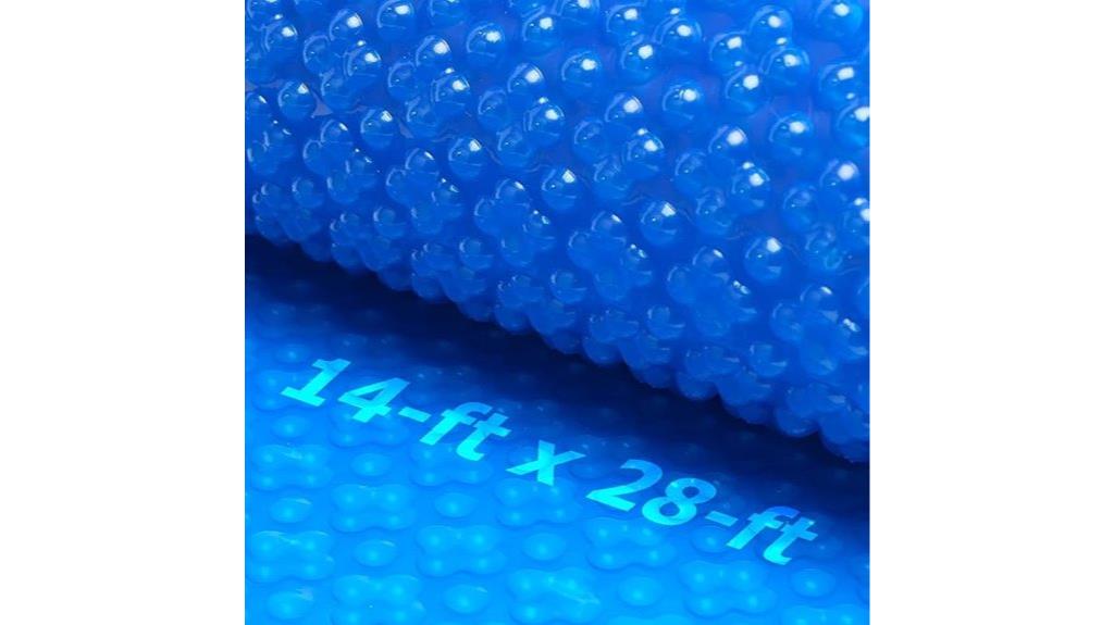 blue quadruple bubble pool cover