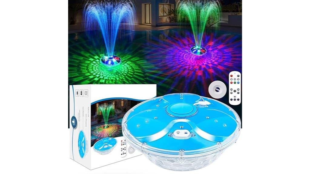 blue remote controlled fountain