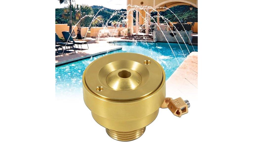 brass fountain with ground lug