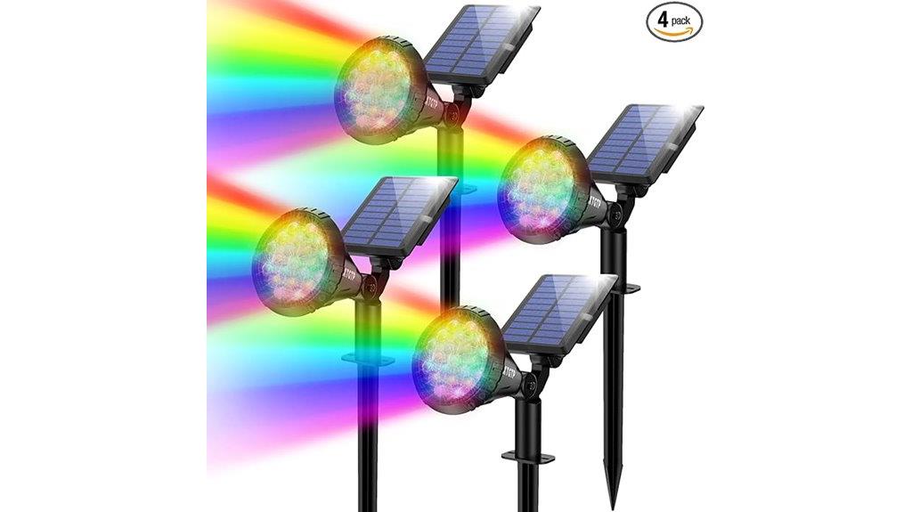 color changing solar spotlights