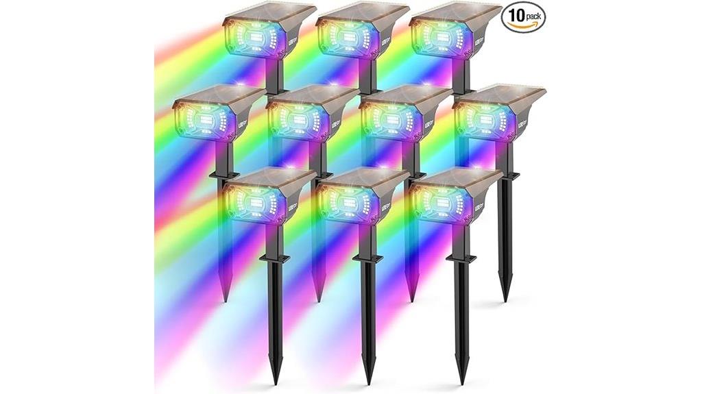 color changing solar spotlights