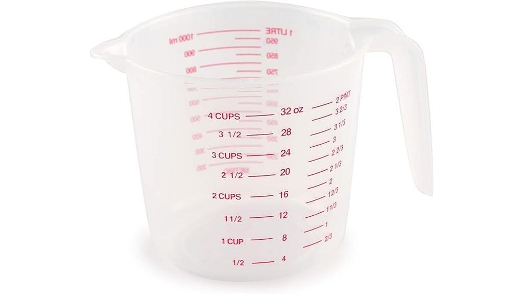 colorful plastic measuring cup