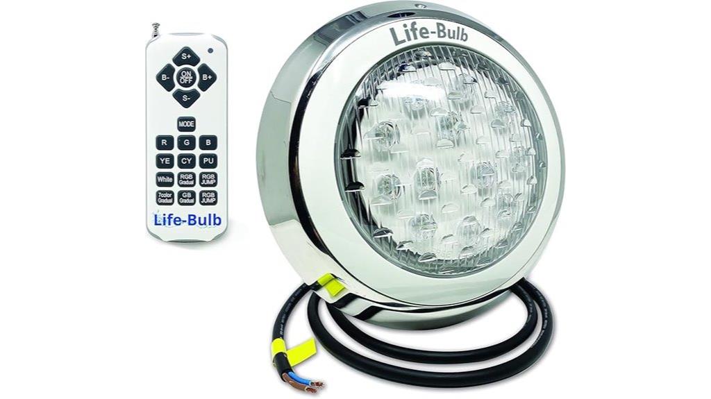colorful pool light remote