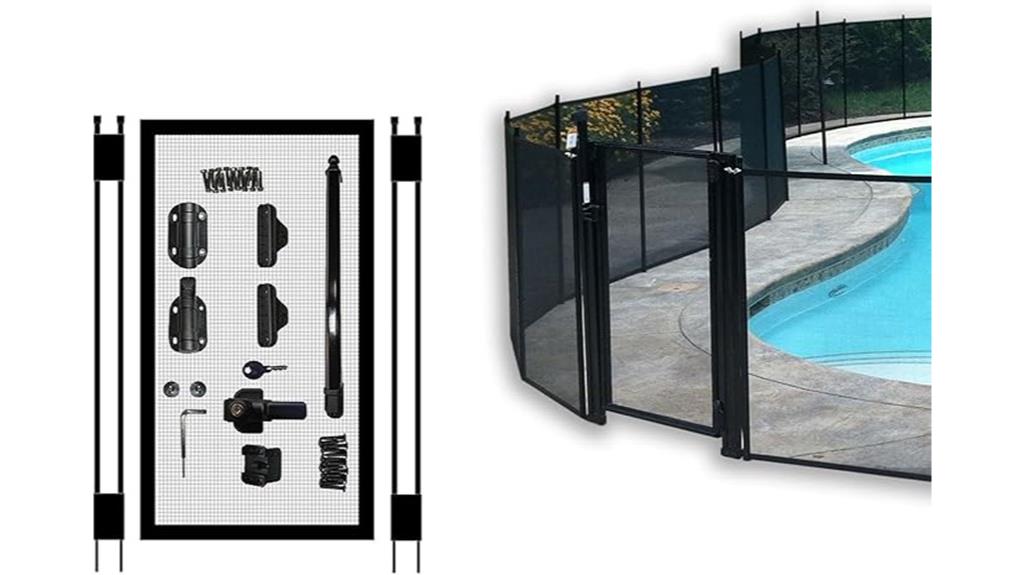 diy black pool fence