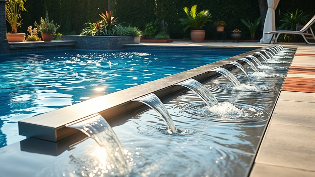 durable functional pool scuppers
