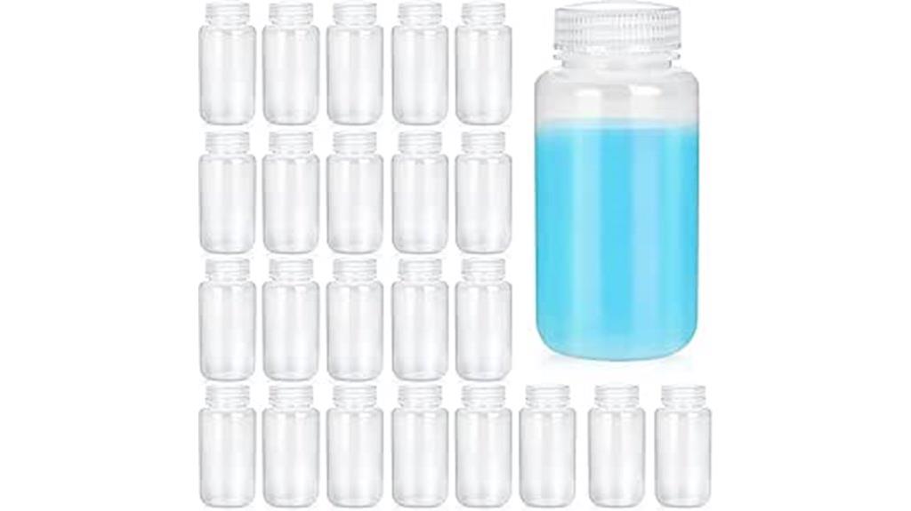 eight ounce sample bottles