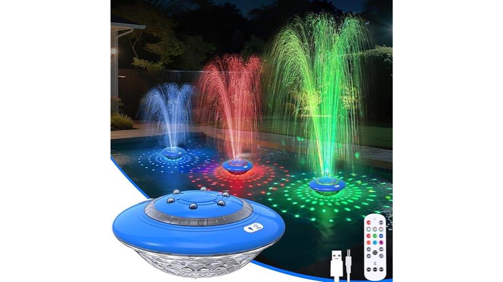 floating fountain with lighting