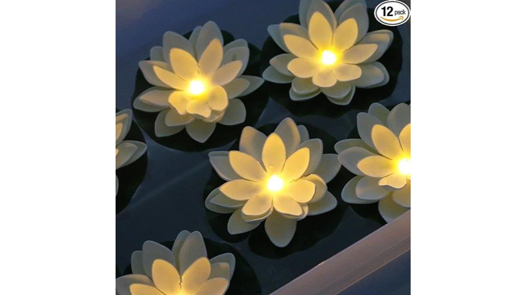 floating lotus lights set
