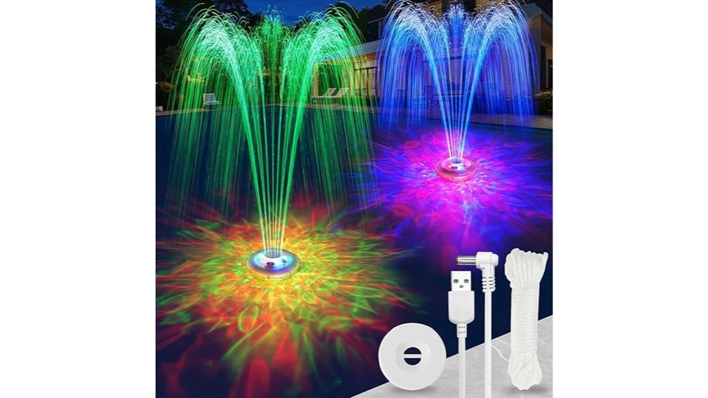 floating pool fountain lights