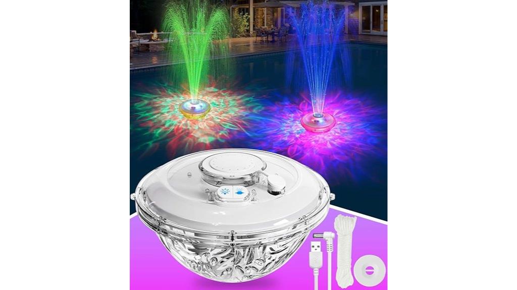 floating pool fountain lights