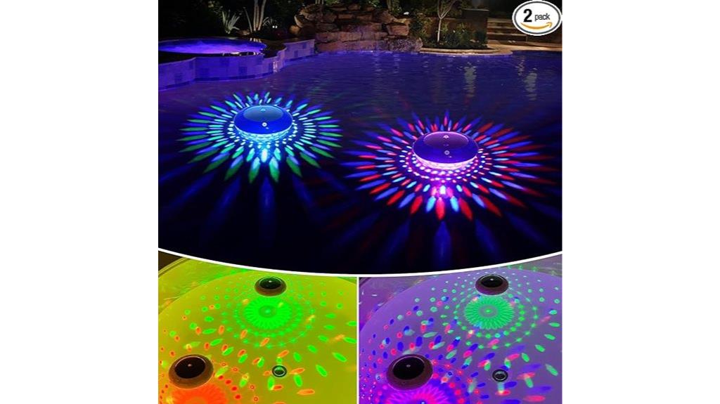 floating solar pool lights