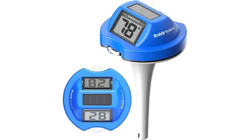 floating solar pool thermometer