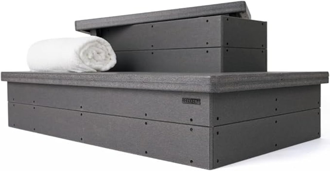 heavy duty tub steps with storage
