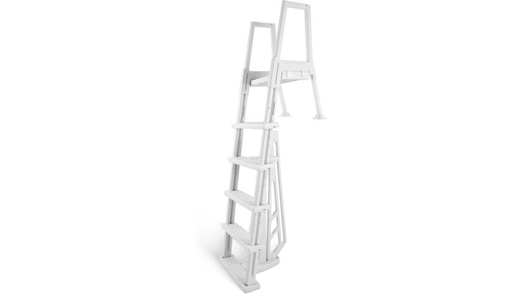 heavy duty white pool ladder