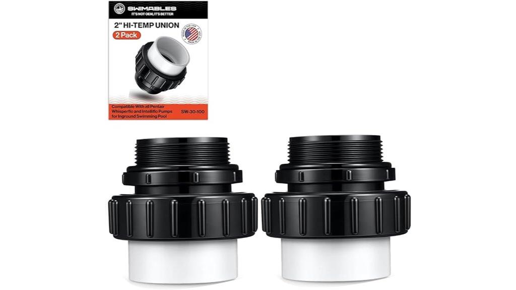 high temp pool pump union