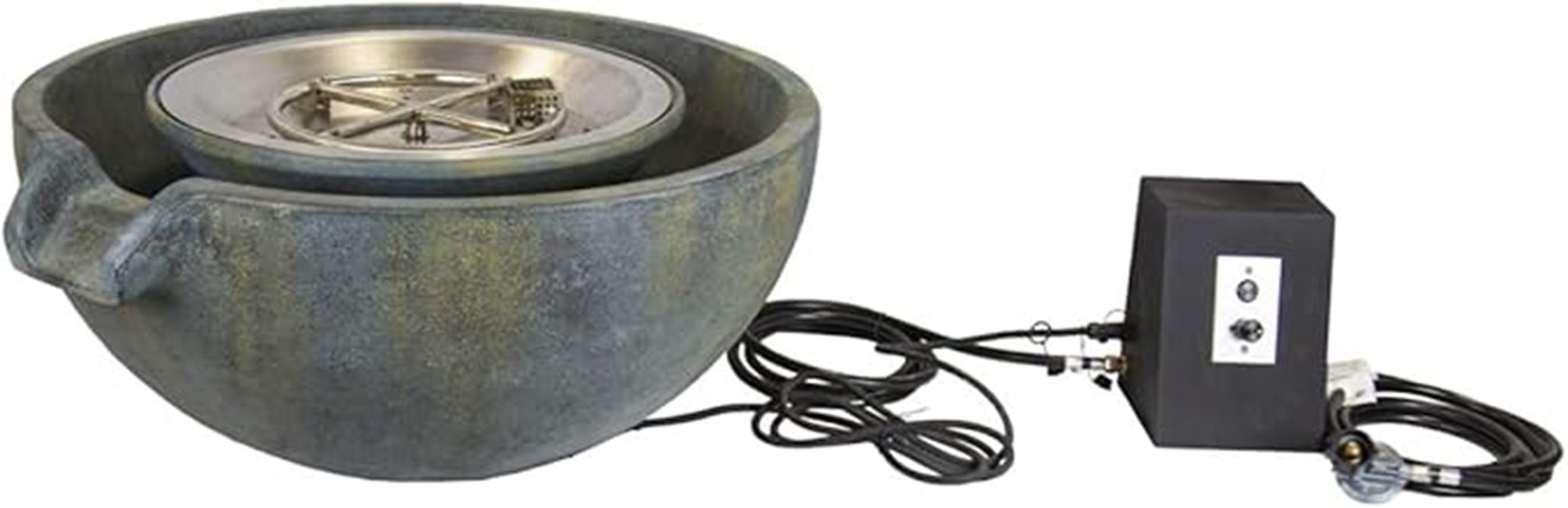 large fire water fountain