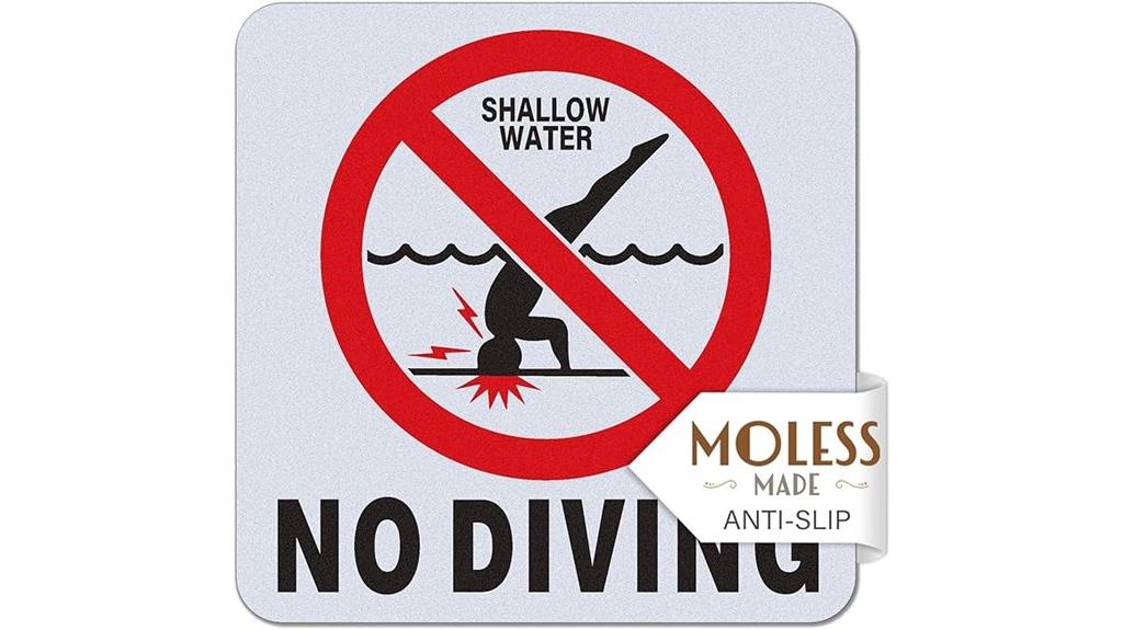 no diving pool stickers