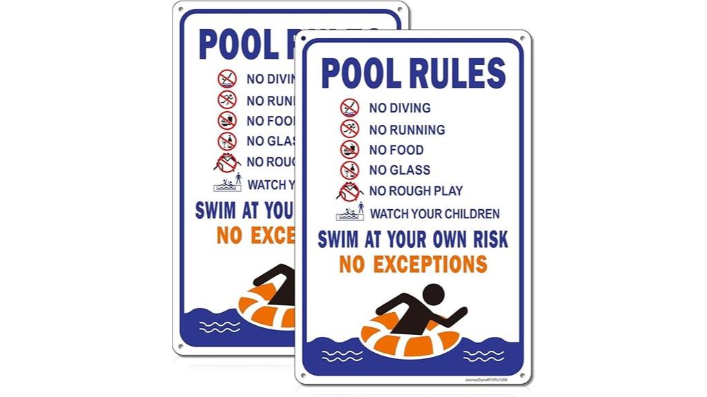 no diving rust free aluminum