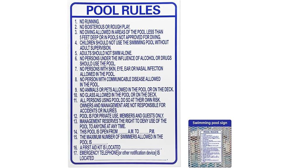 north carolina pool sign
