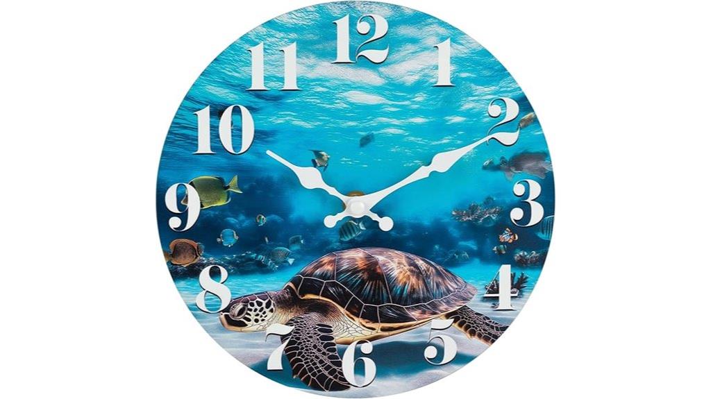 ocean turtle wall clock