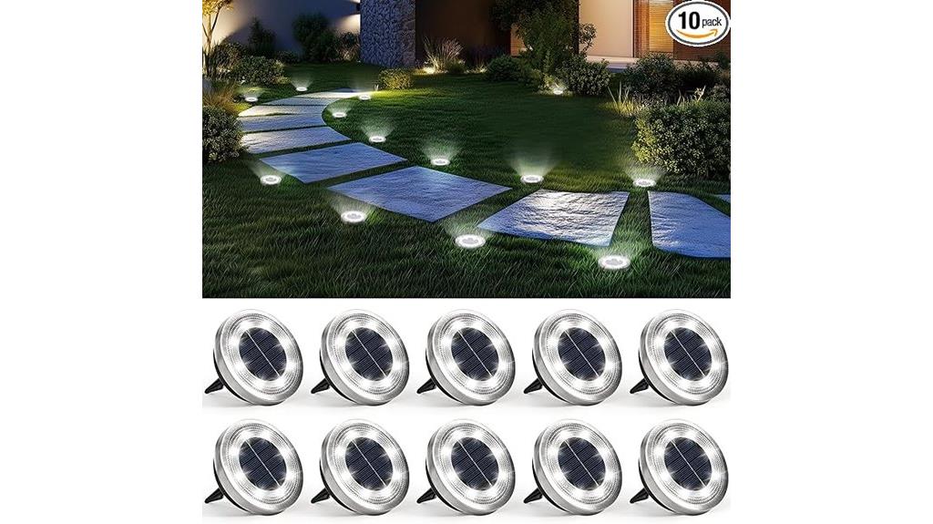 pack of waterproof solar lights