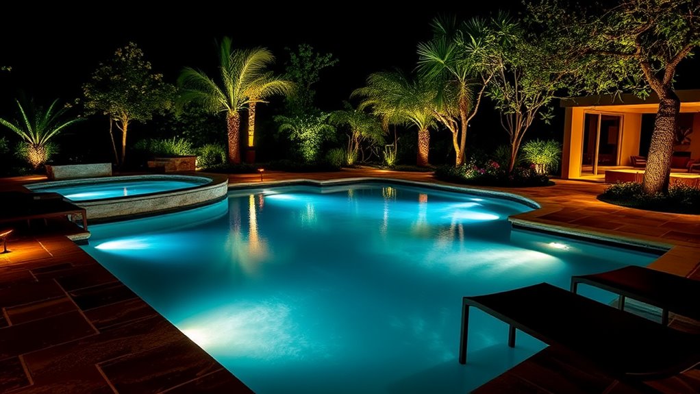 pool area landscape lighting