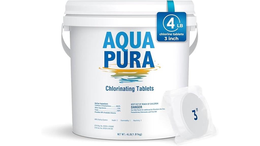 pool chlorine tablets pack