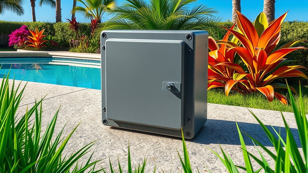 pool equipment weatherproof safeguards
