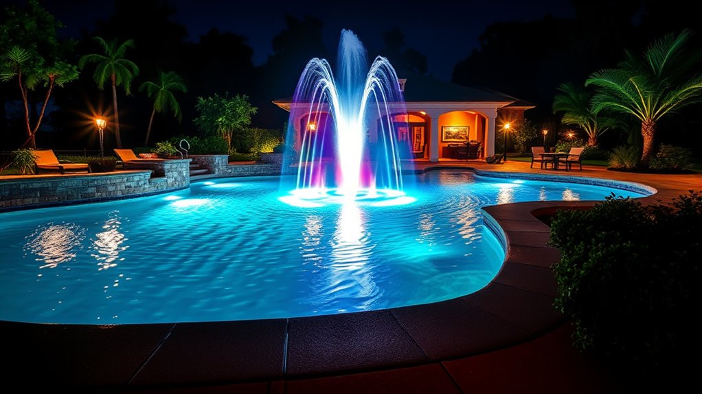 pool fountain lighting considerations