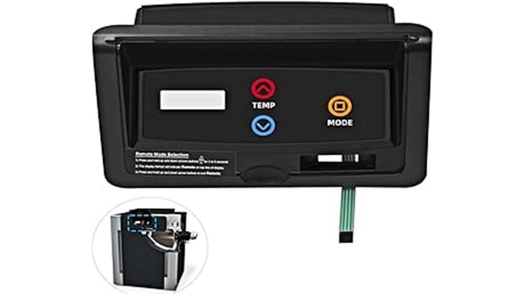 pool heater control decal