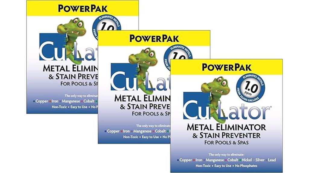 pool metal stain preventative