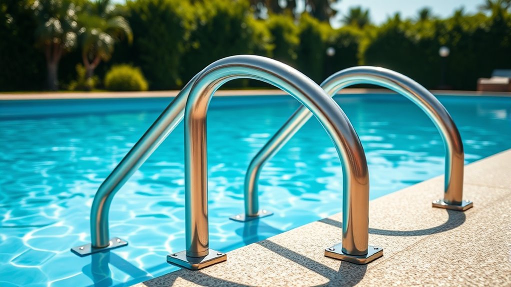 pool rail material and safety