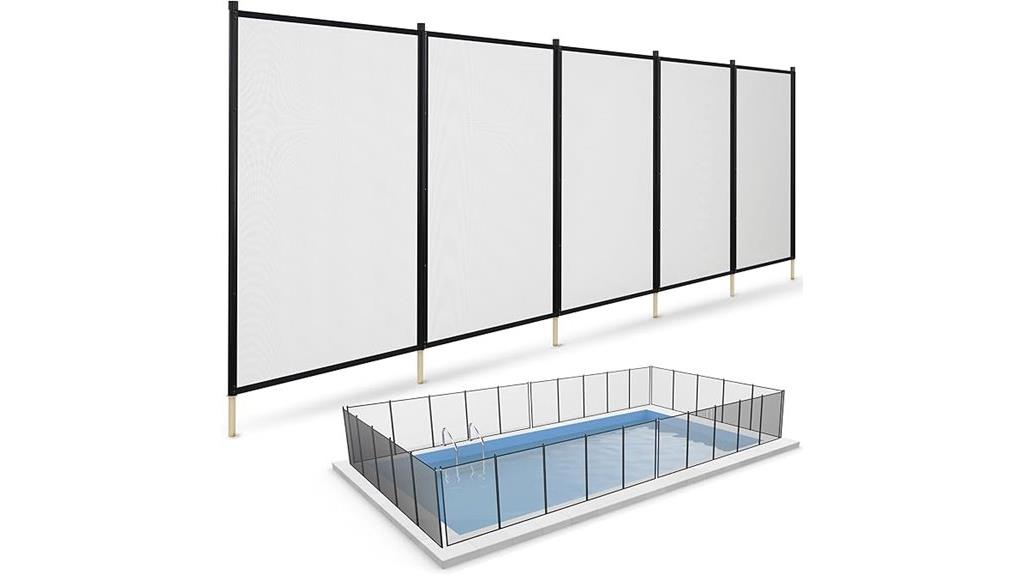 pool safety fence dimensions